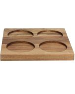 Tognana Tex Mex Vassoio in Legno a 4 Scomparti 16 X 16 cm