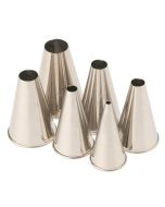 Piazza Set 6 Bocchette inox lisce da 0.4 a 1.8 cm
