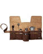 ILSA Borsa bartender con 6 utensili da bar: Misurino, Shaker, Pestello, Apribottiglia, Filtro per cocktail, Bar spoon