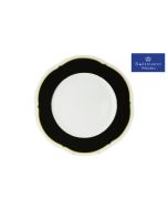 Seltmann Piatto Piano Versailles cm 33 Nero Filo Oro -Confezione da 6 pezzi