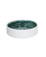 Tognana Elipse White Teal Coppetta Double Face Bowl 16 cm in Stoneware Bianco-Verde