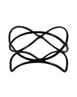 EFAY Stand antiscivolo universale nero Dance in acciaio rivestito in PVC in diverse misure
