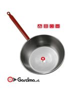 GARCIMA La Ideal Padella Fonda Ferro Spazzolato Cm 28