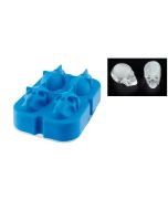 ILSA Stampo in silicone a forma di 4 teschi di ghiaccio