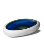 LE COQ Abyssos Vassoio Ovale Gourmet bianco matt e blu 31