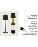 Frescura Lampada da Tavolo a LED Ricaricabile h38cm con USB NERA mod 58425