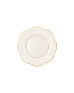 LE COQ Anemone Piatto Frutta con filo oro e filo Marly D. 20,5 cm - Confezione 6 pezzi