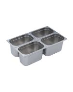 Inox Macel Vasca in acciaio inox GN 1/4 cm 26,5x16,2 diverse altezze