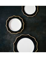 LE COQ Ionica nero filo oro - Servizio Piatti colorati
