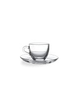 PASABAHCE Basic Tazzina Caffe' Con Piattino Vetro - Confezione da 6 pezzi