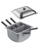 Pintinox Speedy elementi per Cuocipasta induzione a 4 settori 38,3x35,4 cm con coperchio