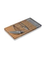 Comas Prehistoric Silex Set Tagliere Coltello e Forchetta Carne