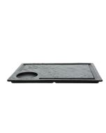 TOGNANA Vulcania Piatto Bistecca Rettangolare Nero cm 33x24 - Confezione da 2 pezzi
